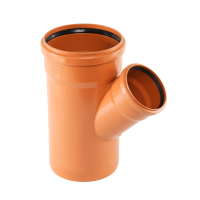 Ramificatie PVC cu inel, D 110 x 50 mm, 45 grade