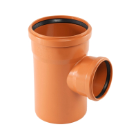 Ramificatie PVC cu inel, D 200 x 125 mm, 87 grade