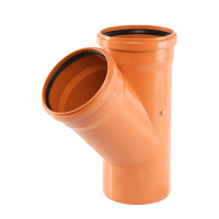 Ramificatie PVC cu inel, D 200 x 200 mm, 45 grade