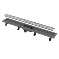Rigola dus cu gratar din otel inoxidabil, Alcadrain APZ10 Simple, 85 cm