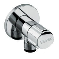 Robinet coltar crom, cu cap ceramic, Valvex Star, 1483110, alama, 1/2" x 3/4"
