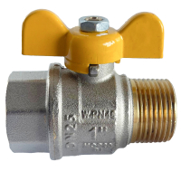 Robinet bila gaz, Ntm Elios, filet interior - exterior, fluture aluminiu, D 1"