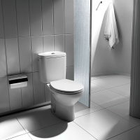 Vas wc cu rezervor + mecanism + capac, set Roca Victoria A34S395000, alb, evacuare verticala, montaj pe pardoseala