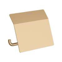 Suport pentru hartie igienica cu capac, Hansgrohe AddStoris 41753140, finisaj bronz periat