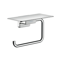 Suport pentru hartie igienica cu etajera, Hansgrohe AddStoris 41772000, finisaj cromat