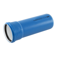 Teava PP pentru scurgere canalizare interioara, cu inel, fonoabsorbanta, 110 mm, 0.25 m, albastru