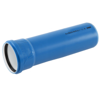 Teava PP pentru scurgere canalizare interioara, cu inel, fonoabsorbanta, 110 mm, 0.5 m, albastru