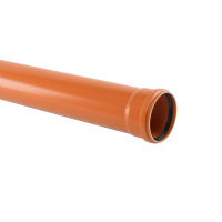 Teava PVC pentru scurgere canalizare exterioara, cu inel, multistrat, 160 x 4 mm, 1 m, portocaliu