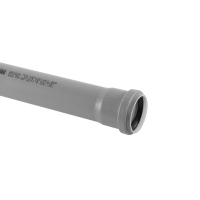 Teava PVC-U pentru scurgere canalizare interioara, cu inel, 50 x 1.8 mm, 2 m, gri