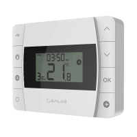 Termostat de ambient pentru centrala, cu fir, Salus DT500, programabil, protectie la inghet, afisaj digital, IP30, alb