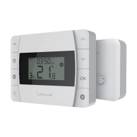 Termostat de ambient pentru centrala, wireless, Salus DT500RF, programabil, protectie la inghet, afisaj digital, IP30, alb