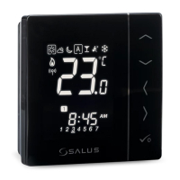 Termostat pentru incalzire in pardoseala, incastrabil, Salus VS10BRF, Wi-Fi, afisaj digital, programabil, 230 V, negru
