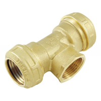 Teu compresiune alama, FI, 32 mm x 1” x 32 mm, cu o-ring, Tiemme 3410024