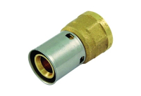 Racord presare PeX Tiemme, alama, filet interior, D 16.2 mm x 1/2"