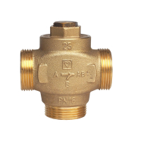 Vana termostatica 3 cai Teplomix D 25 mm, 1776603, bypass fix, temperatura deschidere 61 grade
