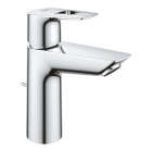 Baterie baie pentru lavoar Grohe Bauloop 23762001, 3/8", marimea M, montaj stativ, monocomanda, cartus ceramic, cromata, set evacuare cu tija