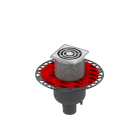 Sifon de pardoseala Tece drainpoint, 105 x 105 mm, iesire verticala Dn 50, cu flansa universala Seal System, 3601300