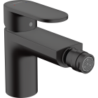 Baterie baie pentru bideu Hansgrohe Vernis Blend 71210670, monocomanda, finisaj negru mat, cu ventil pop-up
