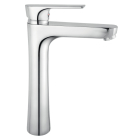 Baterie baie pentru lavoar, Ferro Square BAQ2L, inalta, stativa, monocomanda, finisaj cromat, cu ventil