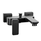 Baterie baie cada/dus, Valvex Loft Black 2455920, monocomanda, montaj aplicat, finisaj negru mat