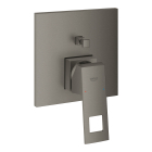 Baterie baie incastrata pentru cada / dus, Grohe Eurocube 24062AL0, montaj incastrat, monocomanda, finisaj grafit mat