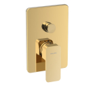 Baterie baie incastrata, pentru cada/dus, Valvex Loft Gold 2455550 + corp incastrat, monocomanda, finisaj auriu lucios