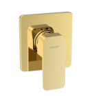 Baterie baie incastrata, pentru dus, Valvex Loft Gold 2455540 + corp incastrat, monocomanda, finisaj auriu lucios
