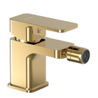Baterie baie pentru bideu Valvex Loft Gold 2455880, monocomanda, finisaj auriu lucios, cu ventil pop-up