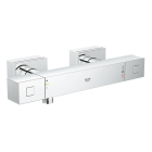Baterie baie pentru dus, Grohe Grohtherm Cube 34488000, cu termostat, montaj pe perete, finisaj cromat