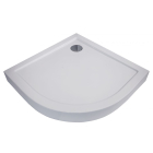 Cadita dus semirotunda Sanotechnik BR90, acril, alb, 90 x 90 x 12 cm, sifon inclus