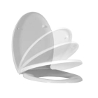 Capac WC din termoplast, Roca Fayans Neo H8913970000001, alb, inchidere lenta