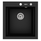 Chiuveta bucatarie Pyramis Siros, finisaj pyragranit carbon, 47 x 51 cm