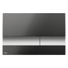 Clapeta actionare rezervor WC incastrat, Alcadrain Basic M1728-2, negru + cromat mat