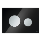 Clapeta actionare rezervor WC incastrat, TECE Loop 9240655, negru + cromat lucios