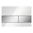 Clapeta actionare rezervor WC incastrat, TECE Square 9240801, alb + cromat
