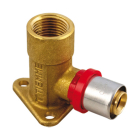 Cot presare cu suport, 3 prinderi, 1650 Tiemme, alama, filet interior, D 16.2 mm x 1/2"