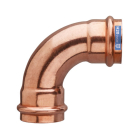 Cot interior-interior cupru prin sertizare, D 35 mm, 90 grade, 9002
