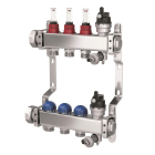 Colector distribuitor din inox Purmo, cu debitmetre, 1" 3 iesiri, 3/4" eurocon, fbwmsst0340142p0