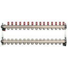 Distribuitor incalzire pardoseala, cu debitmetre, Herz 1546315, inox, filet interior, 15 cai, 1"