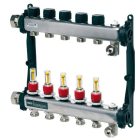 Distribuitor incalzire pardoseala, cu debitmetre, TECEfloor 77310005, otel, filet interior, 5 cai, 1"