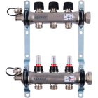 Distribuitor incalzire pardoseala, cu debitmetre, Uponor Smart S 1086539, inox, filet interior, 3 cai, 1"