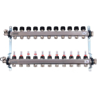 Distribuitor incalzire pardoseala, cu debitmetre, Uponor Smart S 1086547, inox, filet interior, 11 cai, 1"