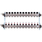 Distribuitor incalzire pardoseala, cu debitmetre, Uponor Smart S 1086548, inox, filet interior, 12 cai, 1"