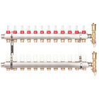 Distribuitor incalzire pardoseala, cu debitmetre, Valvex Base K5, inox, filet interior, 12 cai, 1"