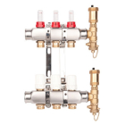Distribuitor incalzire pardoseala, cu debitmetre, Valvex Base K5, inox, filet interior, 3 cai, 1"