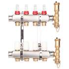 Distribuitor incalzire pardoseala, cu debitmetre, Valvex Base K5, inox, filet interior, 4 cai, 1"