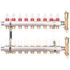 Distribuitor incalzire pardoseala, cu debitmetre, Valvex Base K5, inox, filet interior, 9 cai, 1"