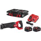 Fierastrau electric sabie, motor fara perii, Milwaukee Fuel Sawzall M18 FSZ100P-502P, 4933498242, 18 V, cu 2 acumulatori, 18 V, 5 Ah