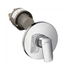 Baterie baie incastrata, pentru dus, Hansgrohe Logis + corp incastrat, monocomanda, finisaj cromat, 