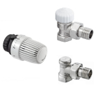Kit robinet calorifer termostatat + robinet calorifer retur + cap termostat Heimeier Calypso, alama, 1/2"